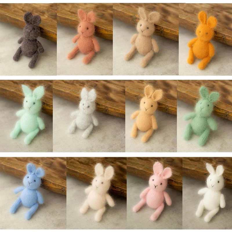 

Реквизит для фотосъемки новорожденных кролик кукла вязаное милое животное кролик детская фотосъемка аксессуары для фотосъемки