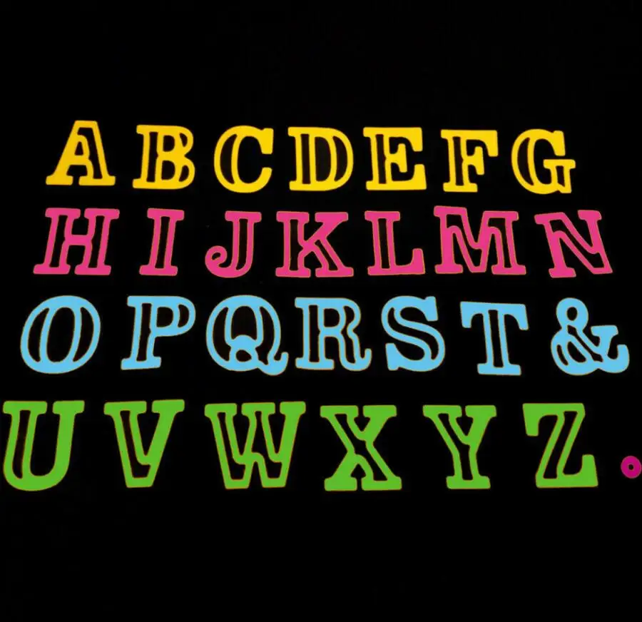 26 букв металлический Трафаретный вырубной штамп большой алфавитные трафареты