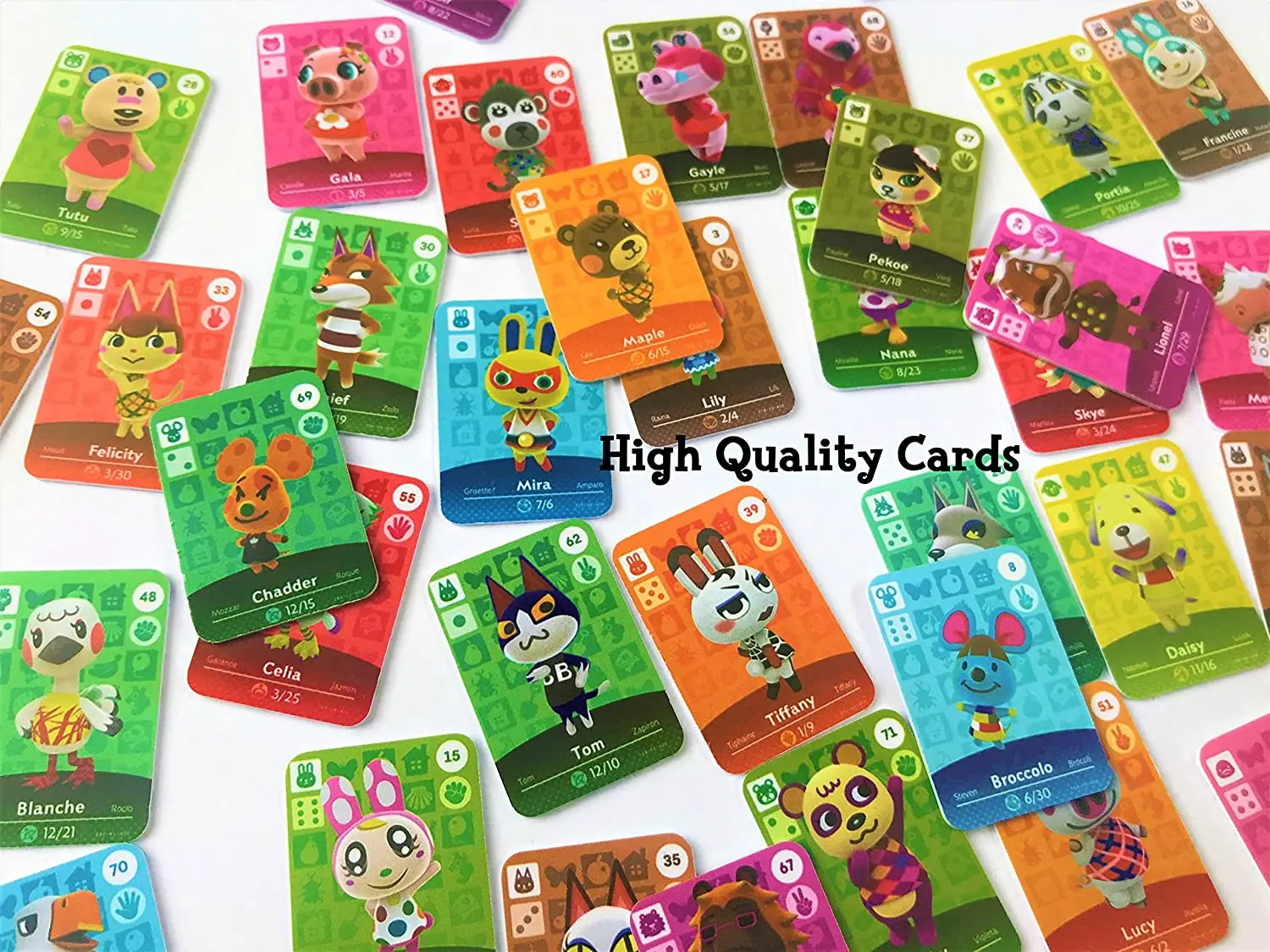 

72 PCS Animal Croxxing For Mini NFC Cards New Horizon Tag Game Card for Switch/Switch Lite/Wii U 31mmx21mm