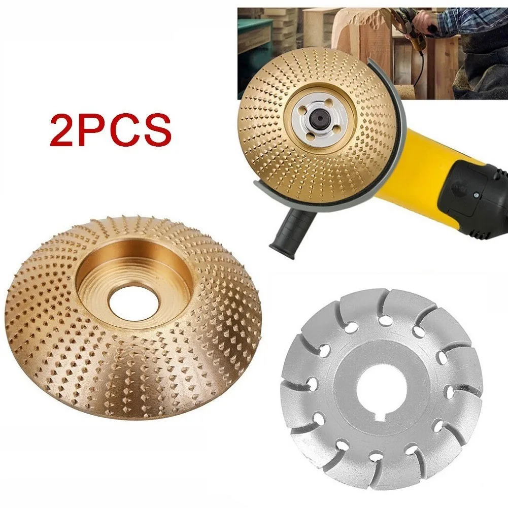 

2Pcs Carbide Wood Sanding Shaping Carving Discs For Angle Grinder Grinding Wheel 12 Tooth Wood Carving Plate