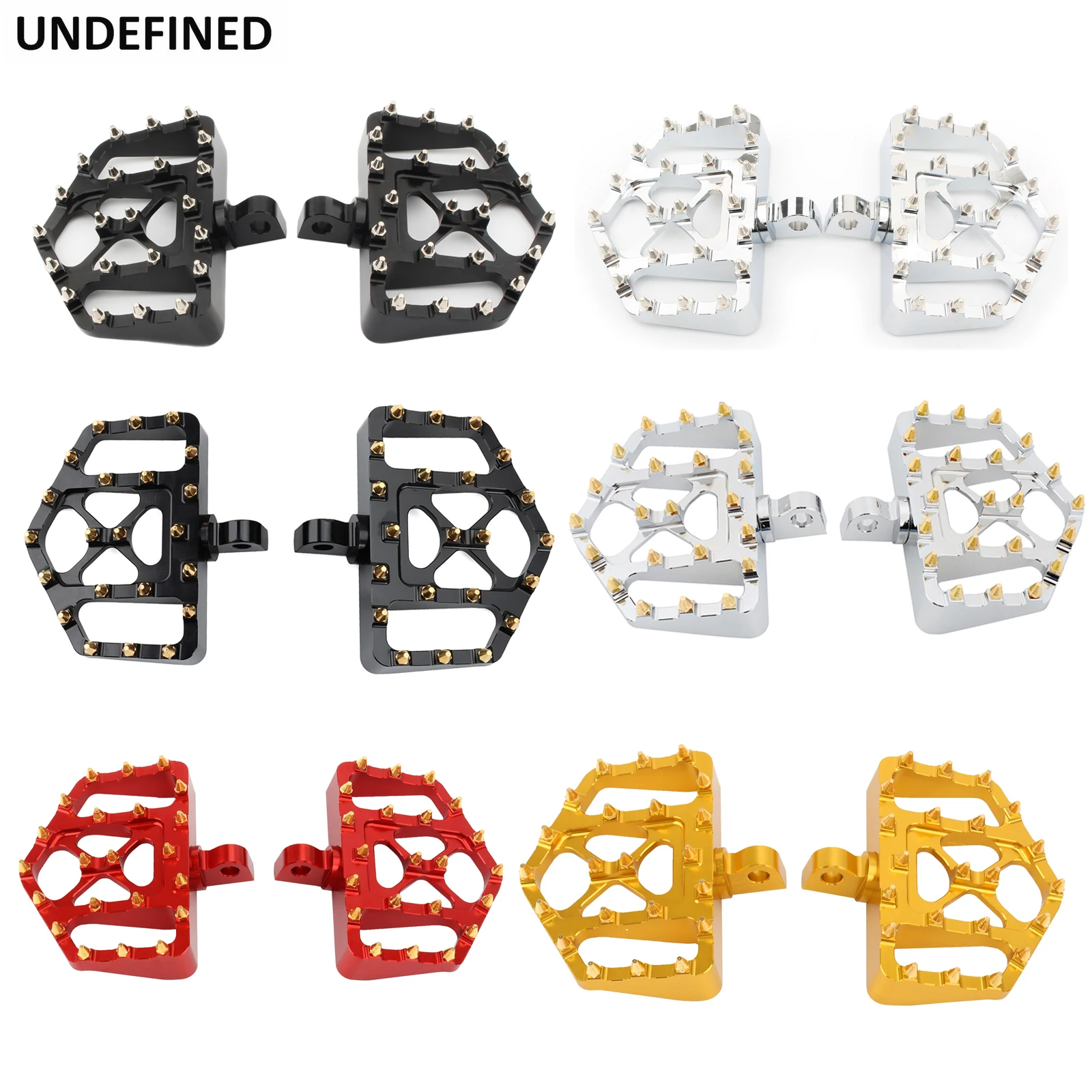 

Motorcycle Wide Foot Pegs MX Style Floorboard Footrests Pedals For Harley Sportster XL 1200 883 Dyna FXDF Softail Fatboy Slim