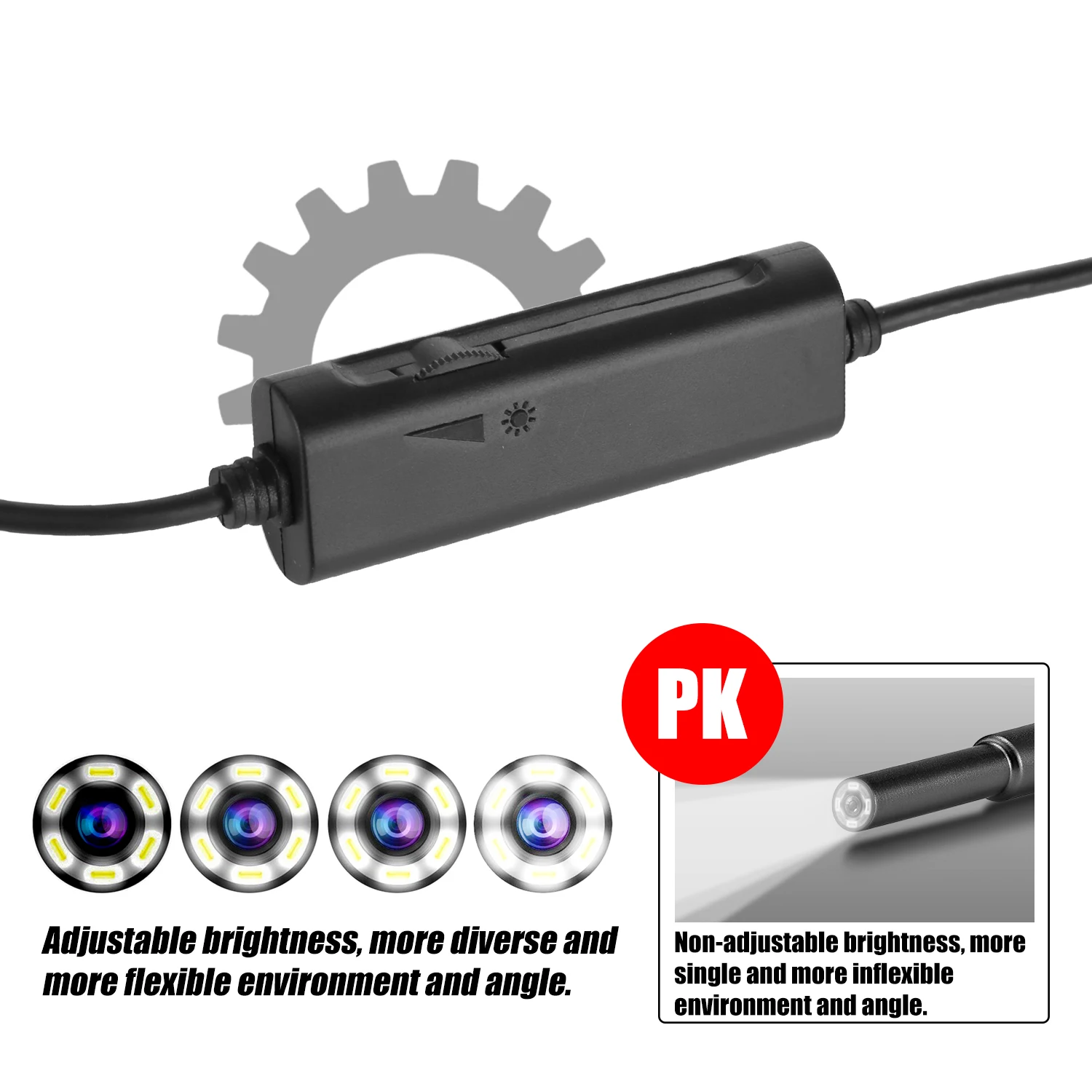 

Otoscope Medic 3.9mm Visual Earpick Clean Endoscope 3 in 1 Ear Care Borescope Inspect Camera with 6 Led for Android Type-c Phone