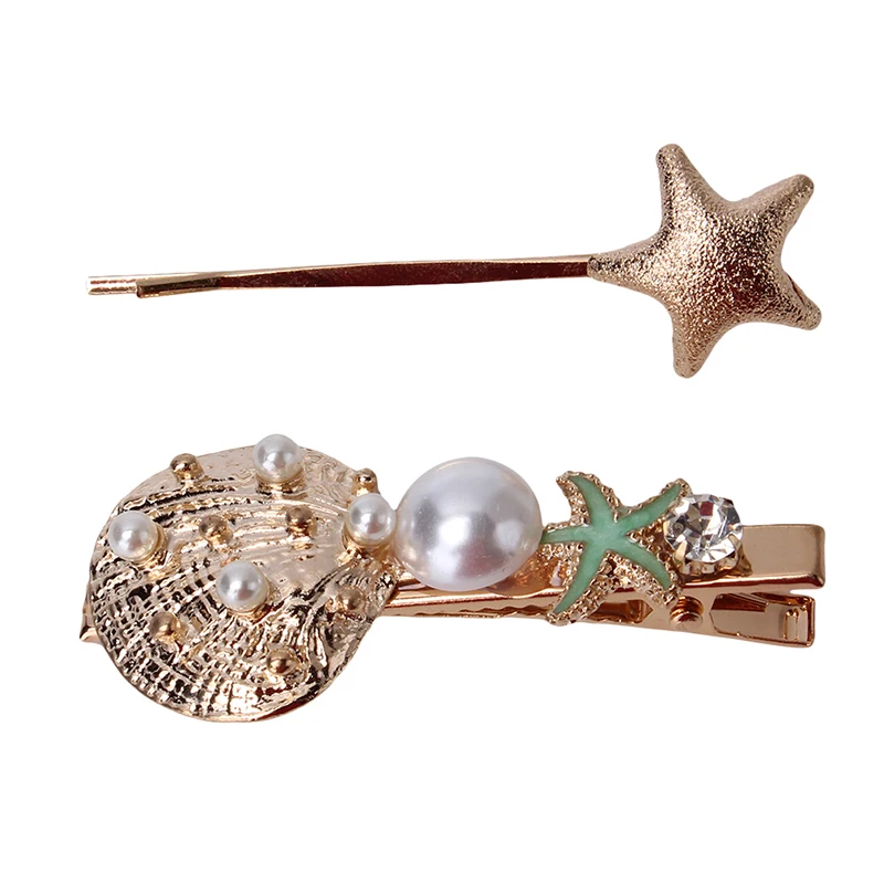 Новая модная Заколка-пряжка для женщин Ретро пляжная металлическая оболочка