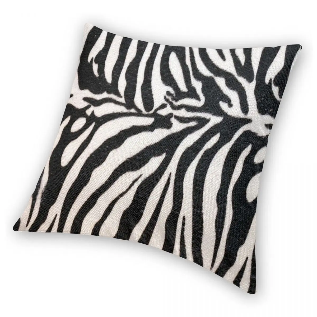 Zebra Stripes Square Pillowcase Polyester Linen Velvet Pattern Zip Decor Pillow Case Room Cushion | Дом и сад