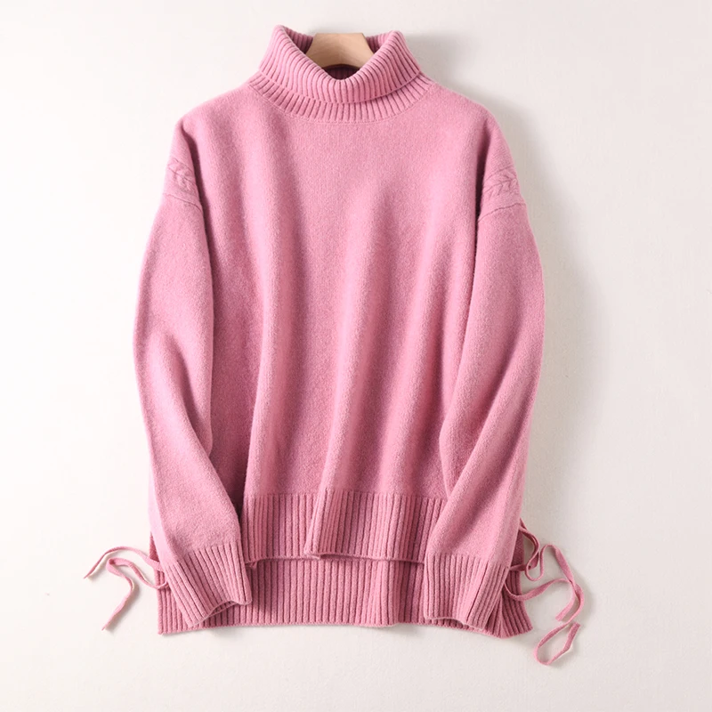 100% pure cashmere hot sale Knitted Pullover Women turtleneck Sweater Clothes 5Colors High Quality Lady soft Sweaters Tops | Женская