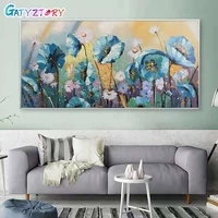 gatyztory 60120cm diy painting by numbers flower picture canvas painting decorate your living room