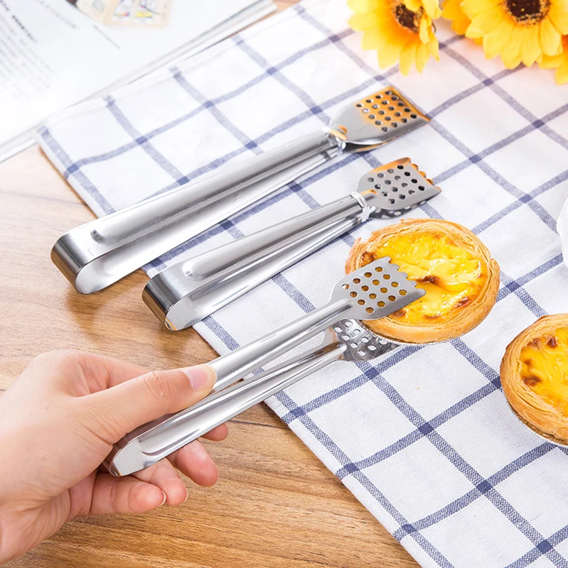 

Металлические кухонные щипцы из нержавеющей стали для барбекю, щипцы для салата, щипцы для хлеба, сервировки спагетти, буфетный пищевой заж...