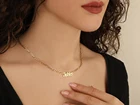 Ожерелье с именем на заказ Шерман, женская новая цепочка Фигаро, ювелирные изделия на день рождения подвеска в честь юбилея, ювелирные изделия, памятный подарок