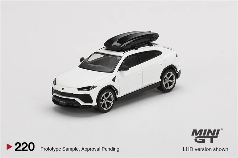 

MINI GT 1:64 lambo Urus Bianco Monocerus матовый белый с крышкой RHD литая модель автомобиля