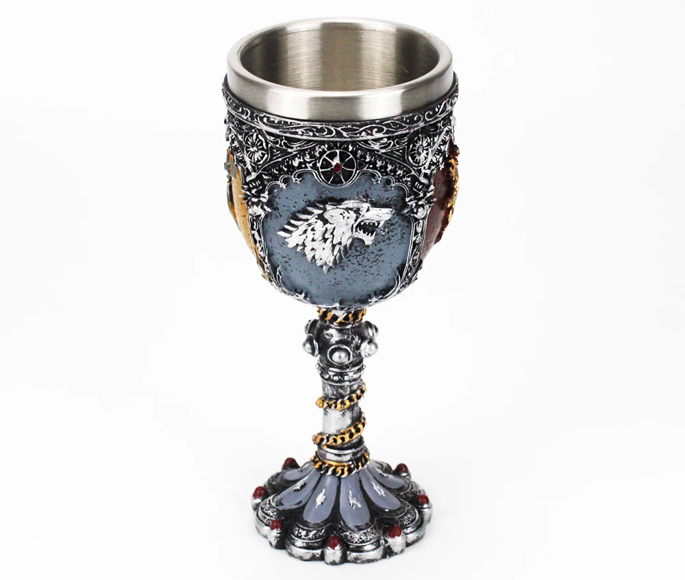 Кубок «Игры престолов», бокал для вина Nemesis Now sigili Wolf Head Goblet дни матери отца дни Хэллоуин получили подарок вентилятора 200 мл