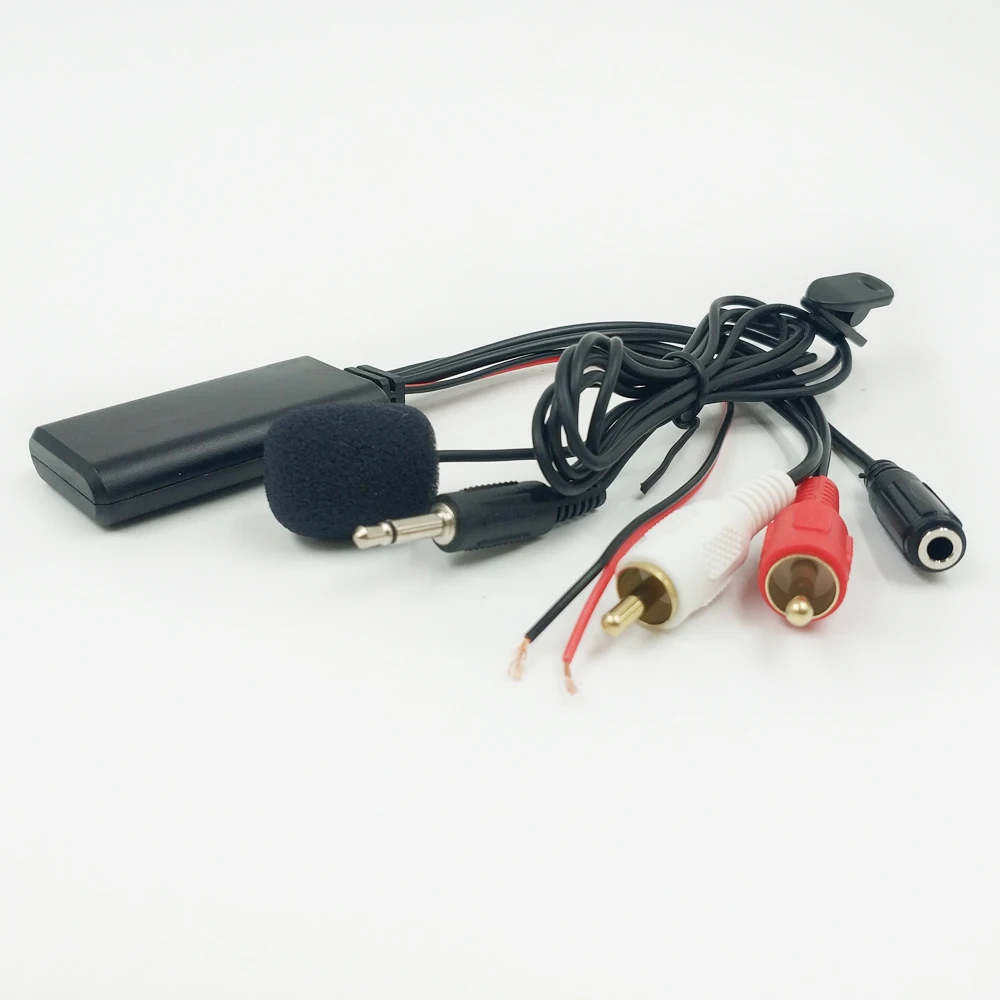 

Biurlink 10Pcs Car Universal 2RCA Bluetooth 5.0 AUX Cable Bluetooth Audio Music Adapter 2RCA Port Microphone Handsfree