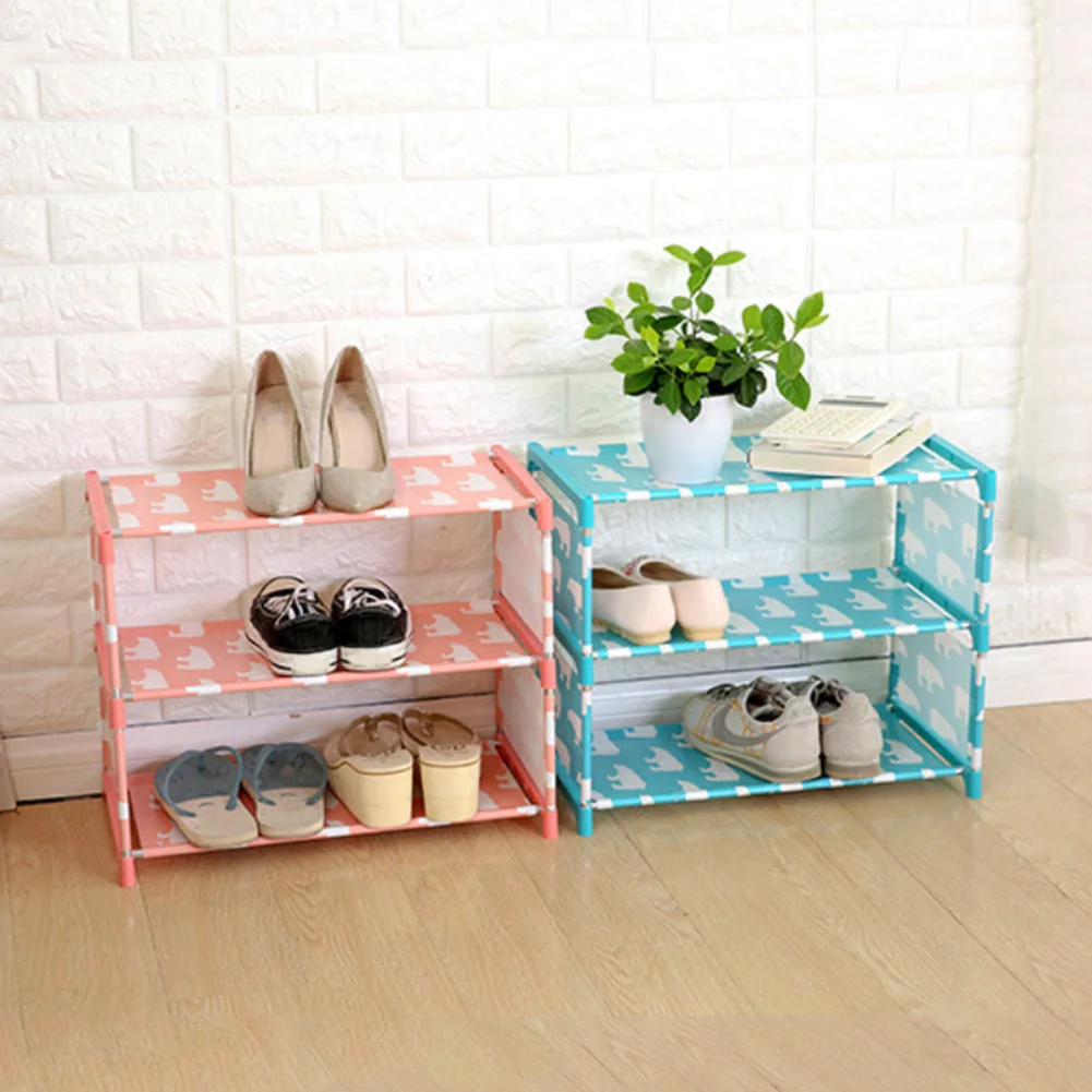 Новинка 3/4 многоуровневая домашняя Нетканая тканевая полка для хранения обуви с