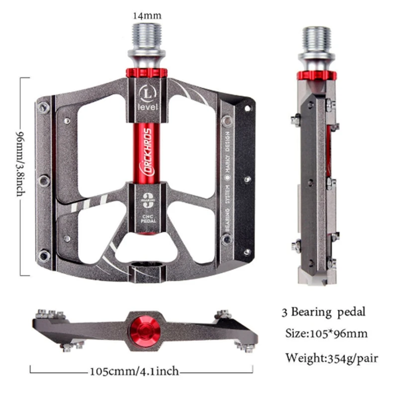 

DRCK HROS Mountain Bike Pedal Non-Slip Durable Bicycle Bicycle Bicycle Pedal