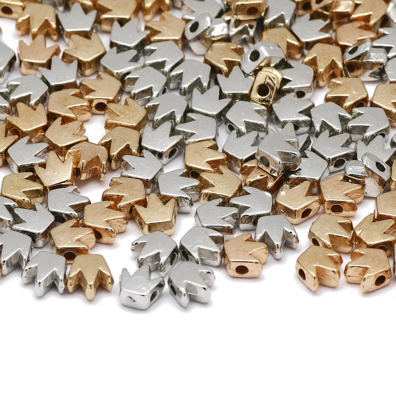 

Colorful Mixed 100-500pcs/lot Crown Acrylic Beads 6mm Spacer Loose Beads For Jewelry Making DIY Charm Necklace Bracelet
