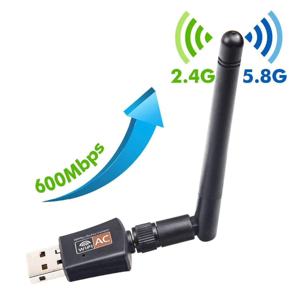 ZEXMTE 2,4 ГГц/Wi-Fi 5 ГГц канал USB Беспроводной адаптер Dual Band Поддержка Win8/7/10/Vista/XP сети Wi-Fi адаптер с USB и антенны