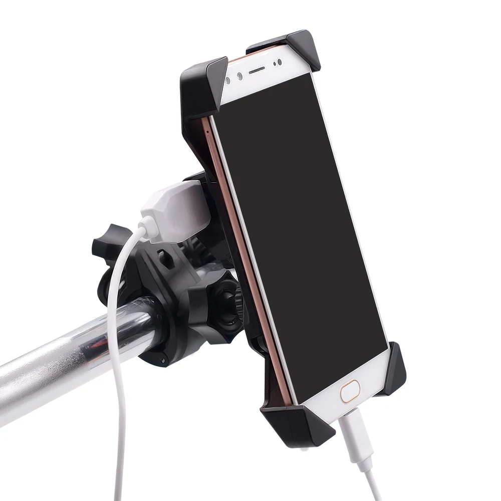 

Motorcycle Phone Holder With 5V/2A USB Power Charger for 3.5-6" Motorbike Handlebar Equipment Phone Holder Moto Accessories