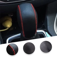 1pc pu leather hand brake shift knob cover for peugeot 307 2012 2013 308 2012 2014 2008 2014 2018 at car decor shift knob shell