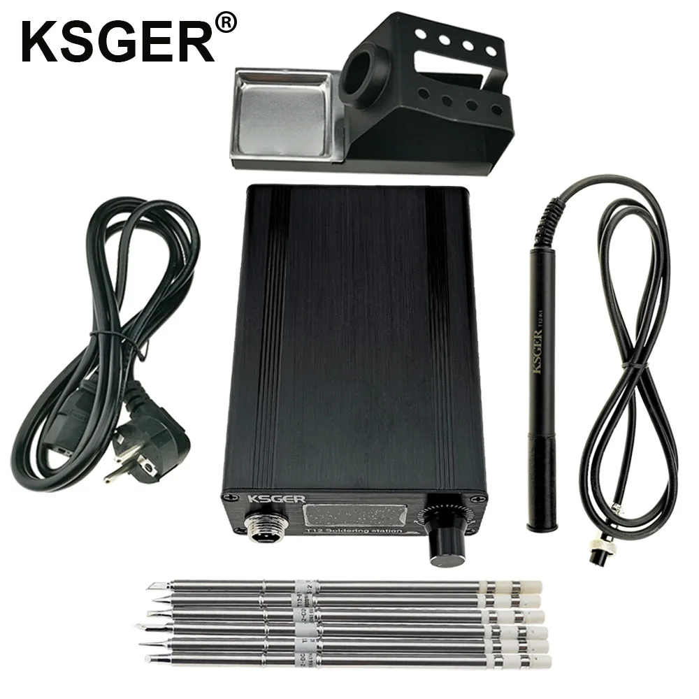 Паяльная станция KSGER T12 OLED STM32 V2.1S контроллер сделай сам наконечники для железа
