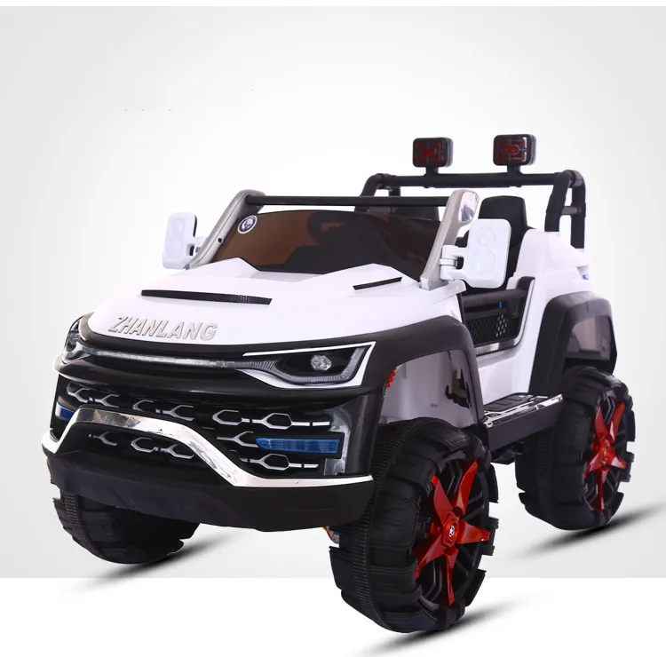 Детский внедорожный автомобиль электрический автомобиль четырехколесный светильник автомобиль с дистанционным управлением Багги с качающейся музыкой классный светильник s - Цвет: Белый
