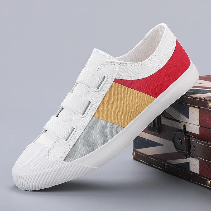 

Zapatillas Hombre 2021 New Canvas Shoes Men Original Low-Top Breathable Vulcanized Zapato Casual Hot Mocassin Male Sneakers A75