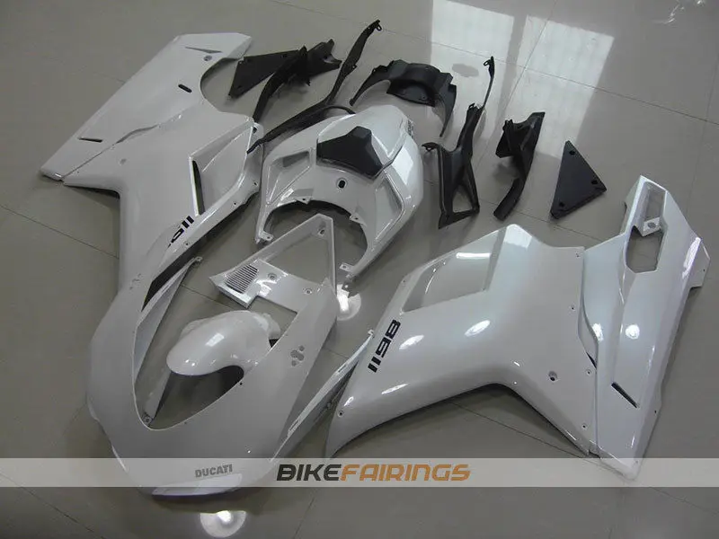 

New ABS Injection Mold Bodywork Full Fairings kits Fit For Ducati 1098 848 1198 2007 2008 2009 2010 2011 2012 white lights