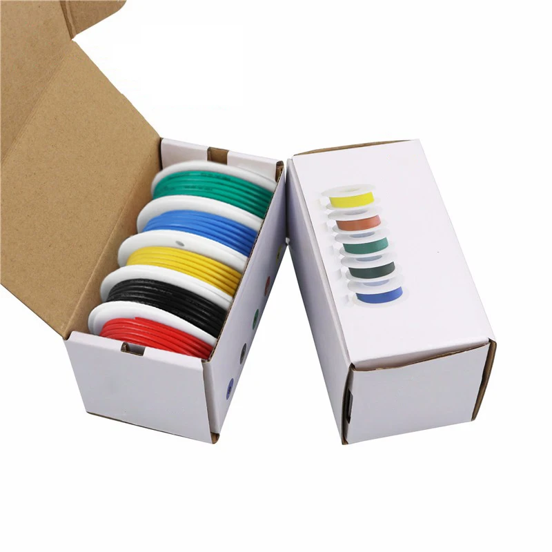 DIY 30/28/26/24/22/20/18awg high quality flexible silicone wire cable 5 colors mix tinned Electrical Wire pure Copper Line | Обустройство