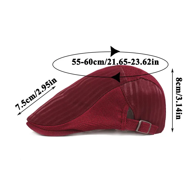

Spring Summer Men's Mesh Newsboy caps Casual Breathable Outdoor Retro Beret Hat Golf Hat Fashion Solid Flat Caps Woman