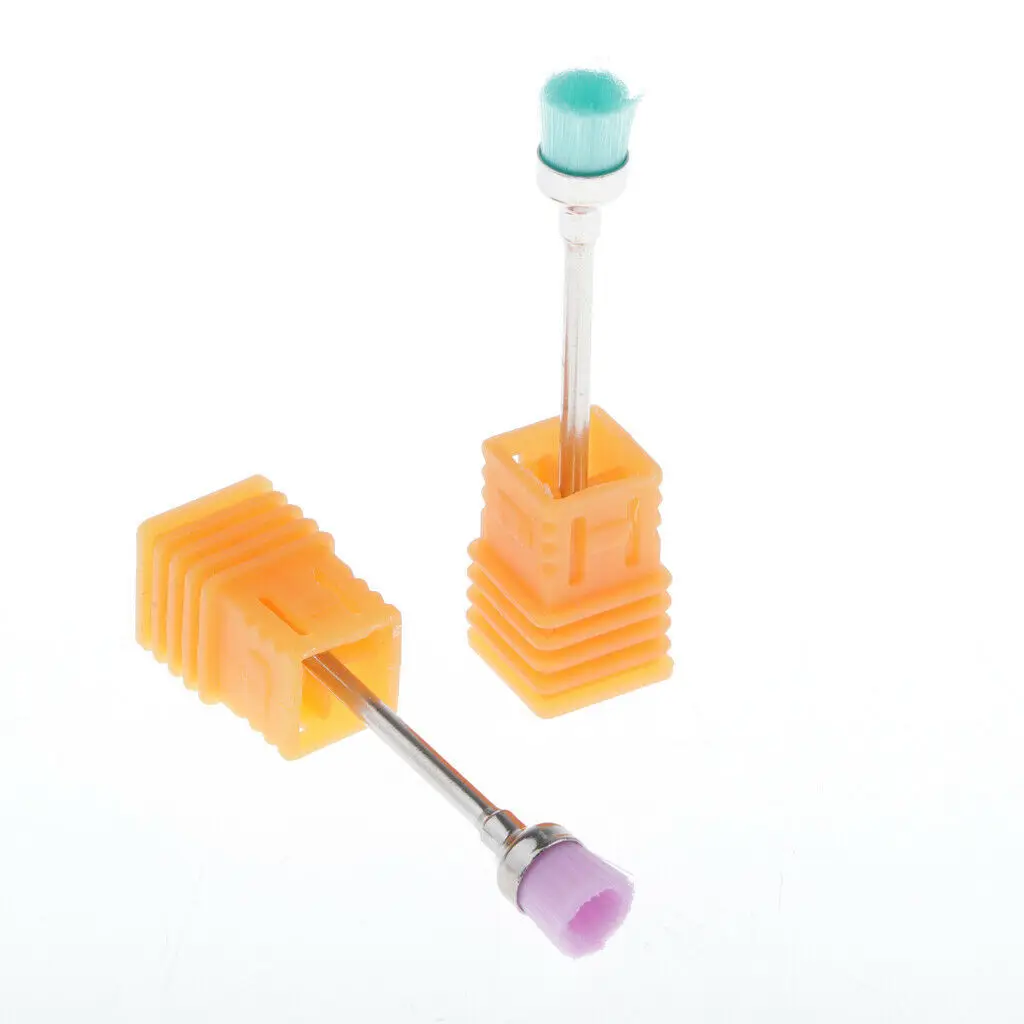 

3PCS Nail polishing head nail surface cleaning nylon brush grinding head dust brush