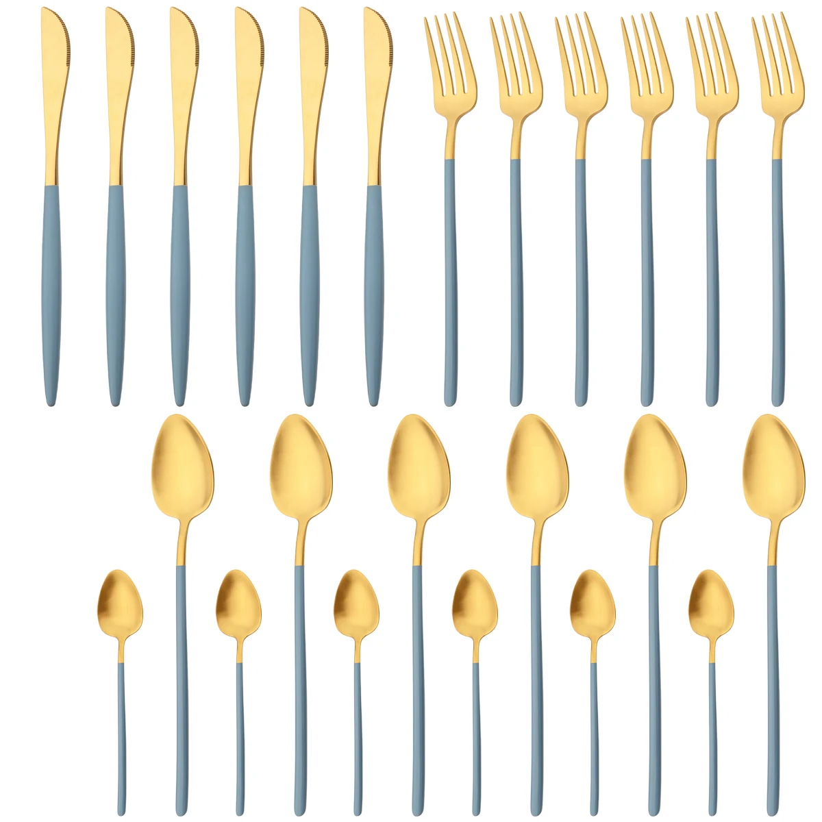 

24 шт., столовые приборы из нержавеющей стали