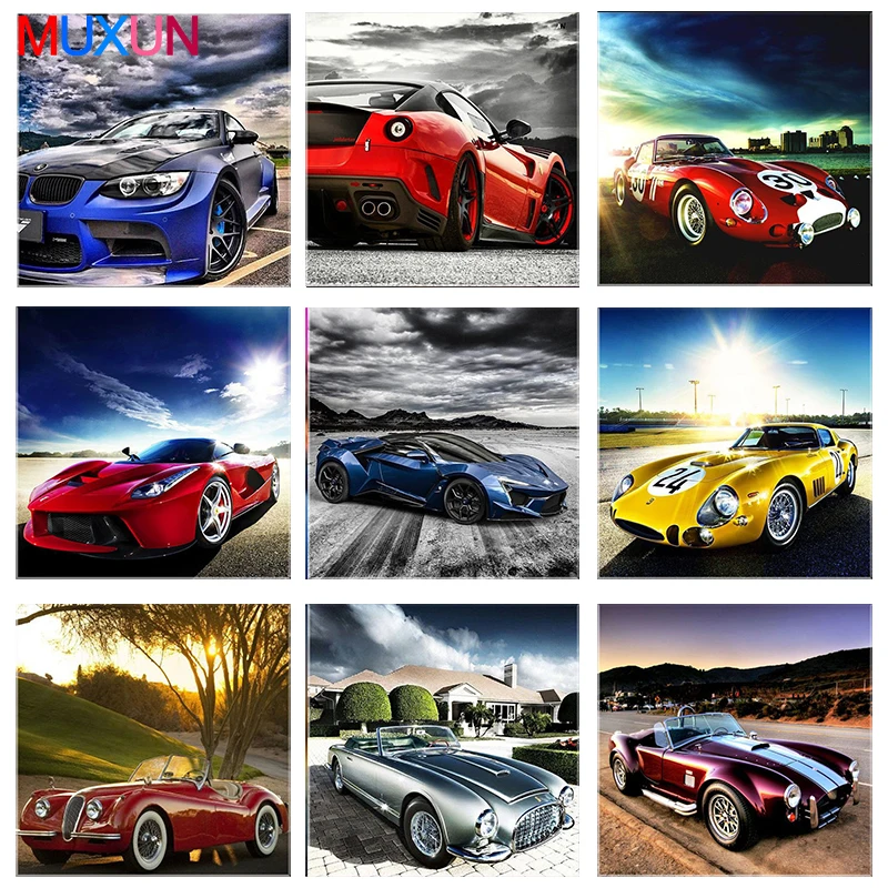 

Muxun Full Square/Round Drill 5D Diy Diamond Painting Racing Car Landscape 3D Embroidery Cross Stitch 5D Home Decor Gift Rp609