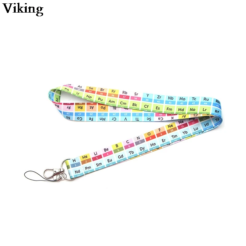 

The Periodic Table Lanyard For keys Cool Phone Holder Neck Strap With Keyring ID Card USB Neck Strap Phone Hang Rope G0330