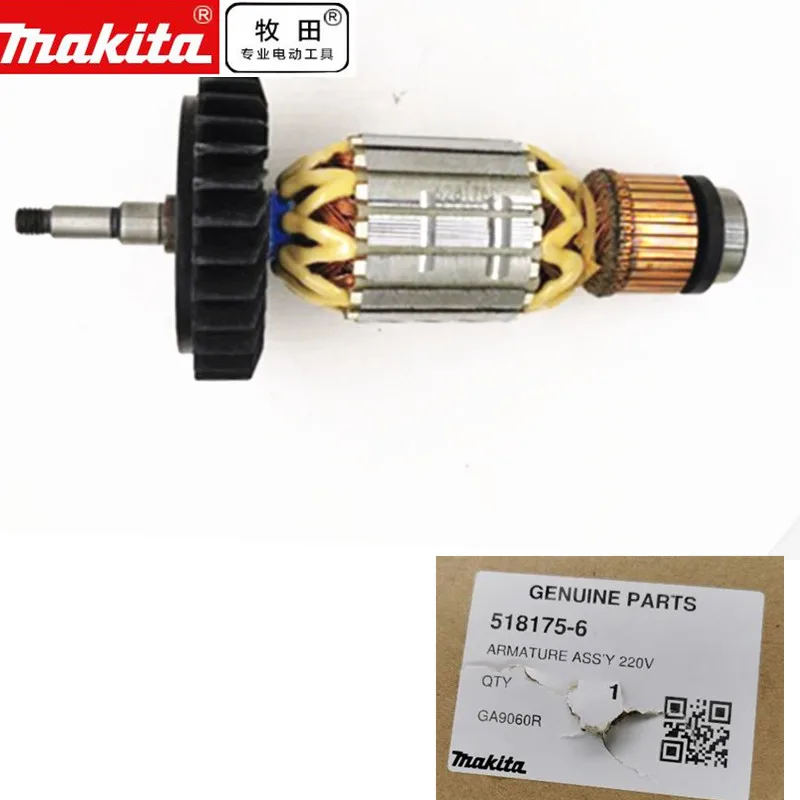 

Armature 518175-6 Rotor For Makita GA7062 GA9061R GA9060R GA9061 GA9060 GA7061R GA7061 GA7060R GA9062