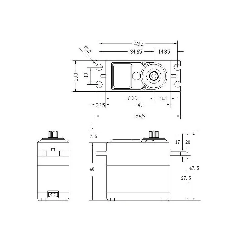 

rc car servo metal gear waterproof servo for arduino high torque servo motor25kg35kg servo 360 degree brushless servo
