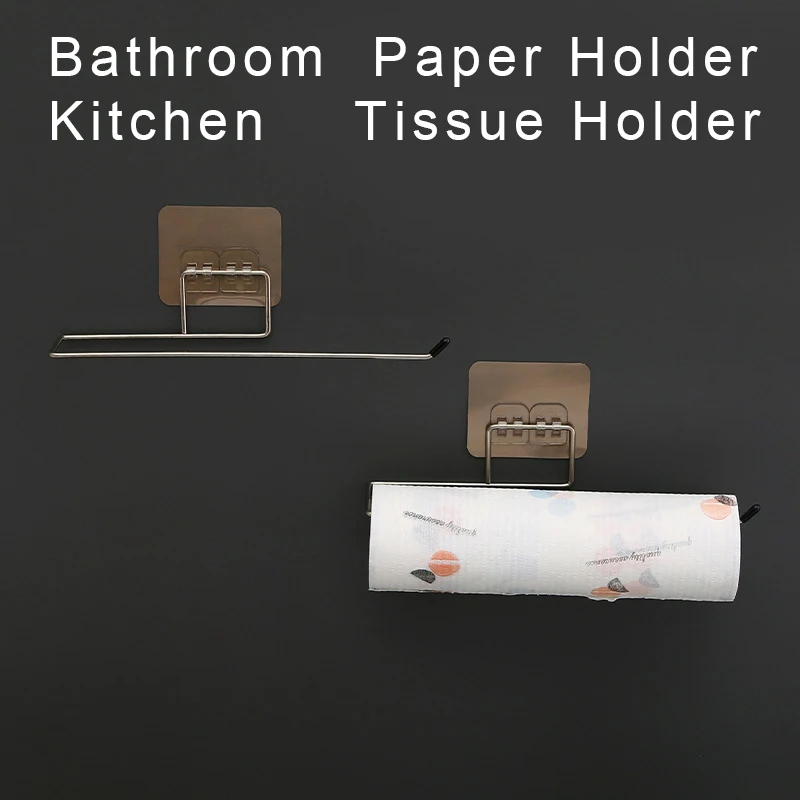 

Kitchen Toilet Paper Holder Tissue Holder Hanging Bathroom Toilet Paper Holder Roll Paper Holder Towel Rack Stand Storage Rack