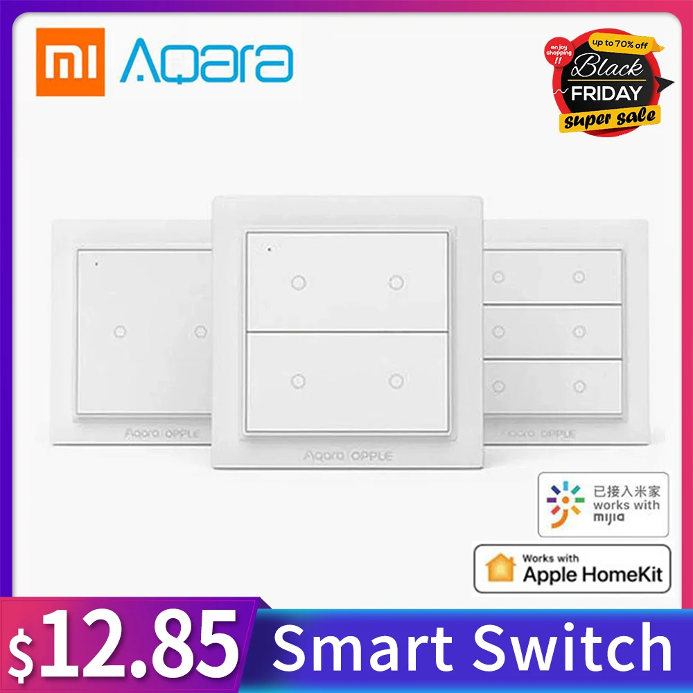 Новая международная версия Xiaomi Aqara opply беспроводной умный переключатель ZigBee 3,0 работает с Mijia App Apple HomeKit настенный переключатель