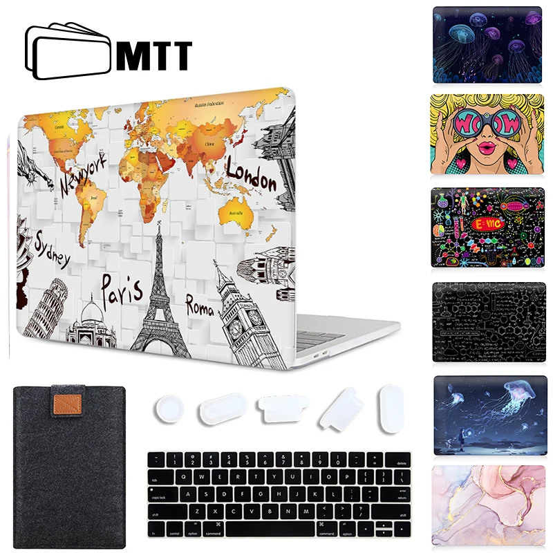 Чехол MTT для Macbook Air Pro 11 12 13 15 16 дюймов 2020 чехол ноутбука air funda a2179 a1932 + черный