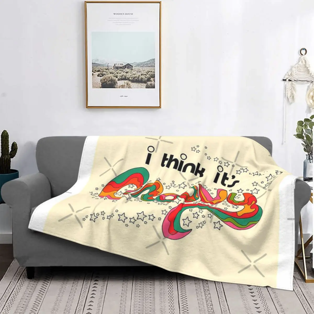 

I Think It Groovy manta colcha cama a cuadros cubierta de cama Picnic a cuadros manta doble funda para niños