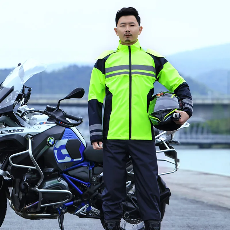 Мотоциклетный костюм дождевик желтая куртка женский комбинезон с капюшоном
