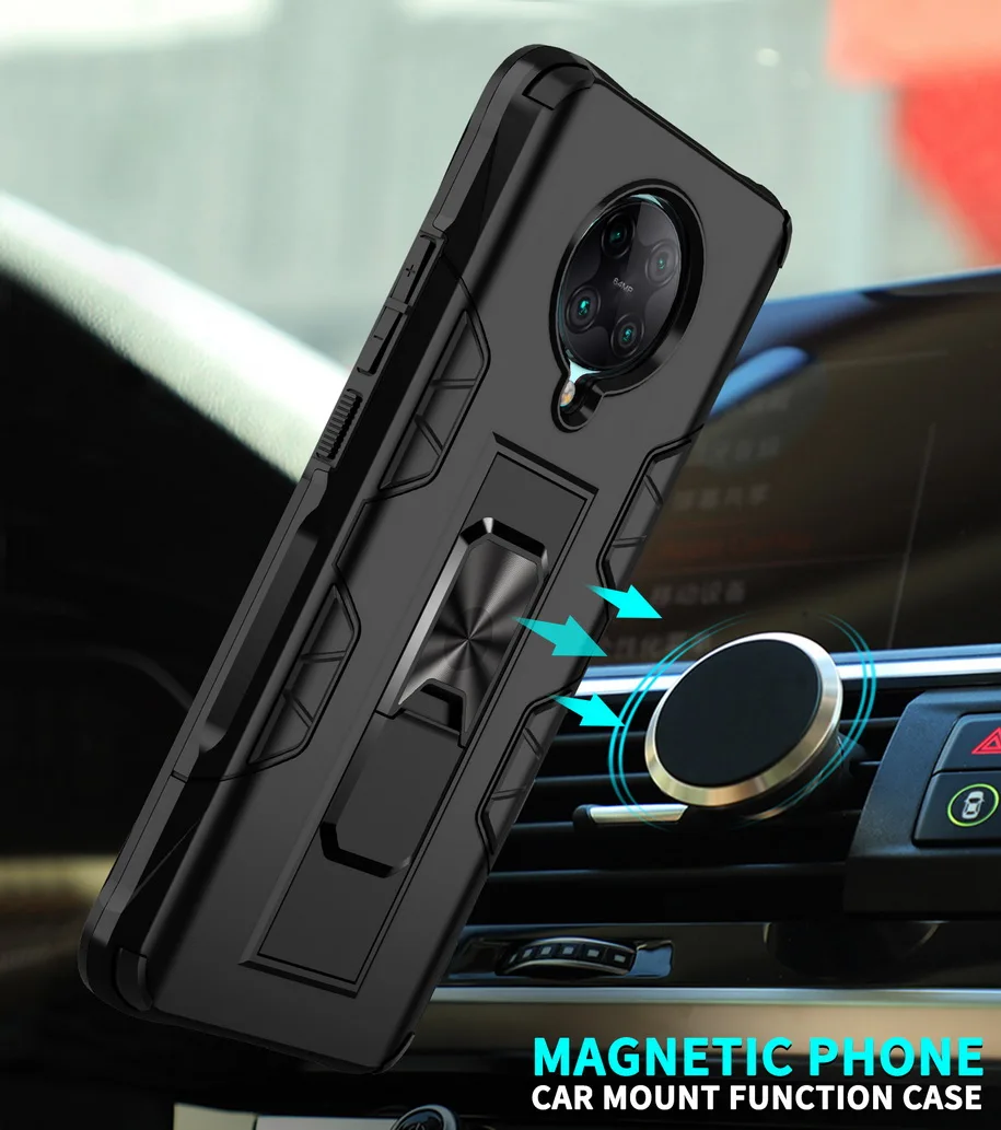 For Xiaomi POCO F2 Pro Case Hard PC With Stand Armor Hybrid shockproof protective back cover for POCOPHONE | Мобильные телефоны и