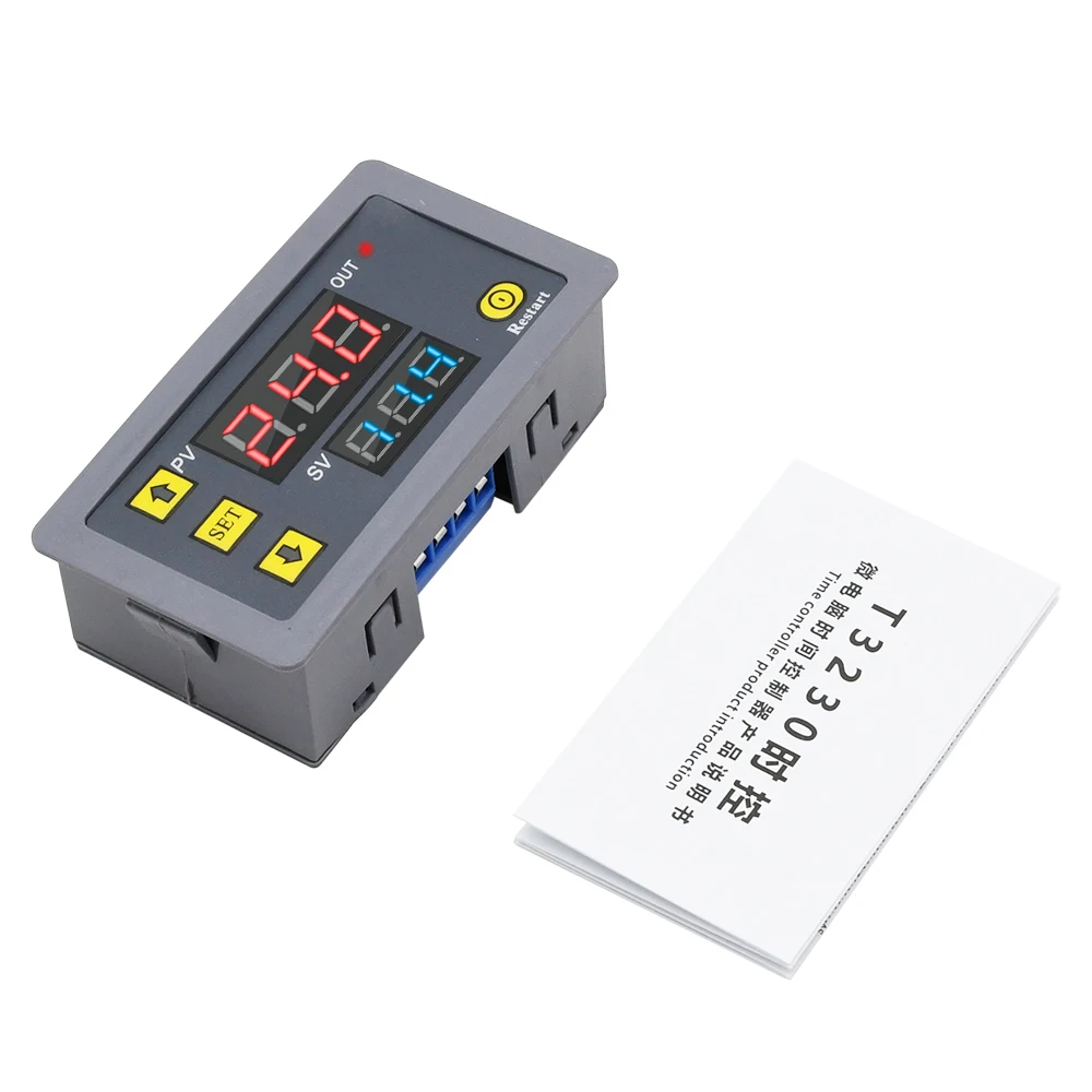 

Dual LED Display AC 110V 220V Digital Time Delay Relay Cycle Timer Control Switch Adjustable Timing Relay Time Delay Switch