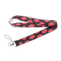 anime funny lanyard keychain for keys badge id mobile phone red cloud key rings women neck straps accessories