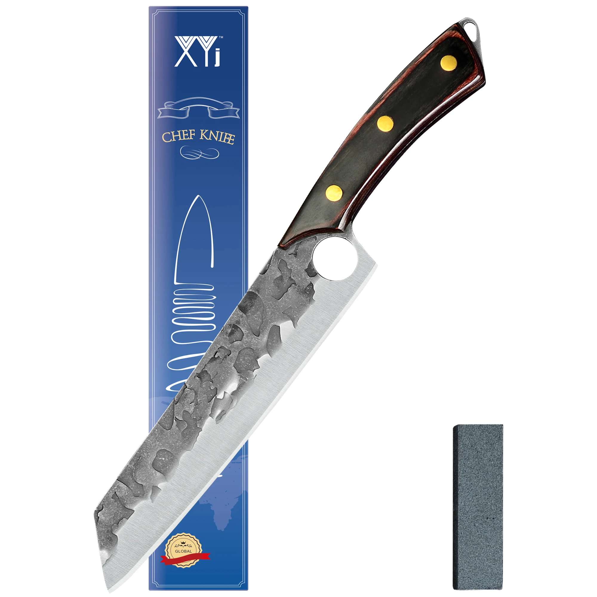

Full Tang 8,58 дюймовый нож для нарезки, кухонный кованый нож из высокоуглеродистой стали, нож для отрезки рыбы, инструмент для обвалки, кухонные с...