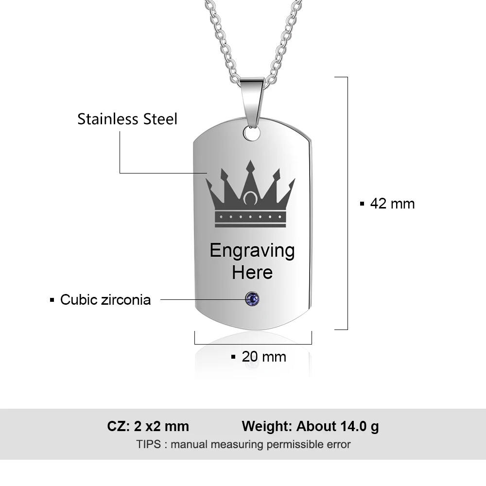Ожерелье из нержавеющей стали с гравировкой на заказ армейская бирка для собаки
