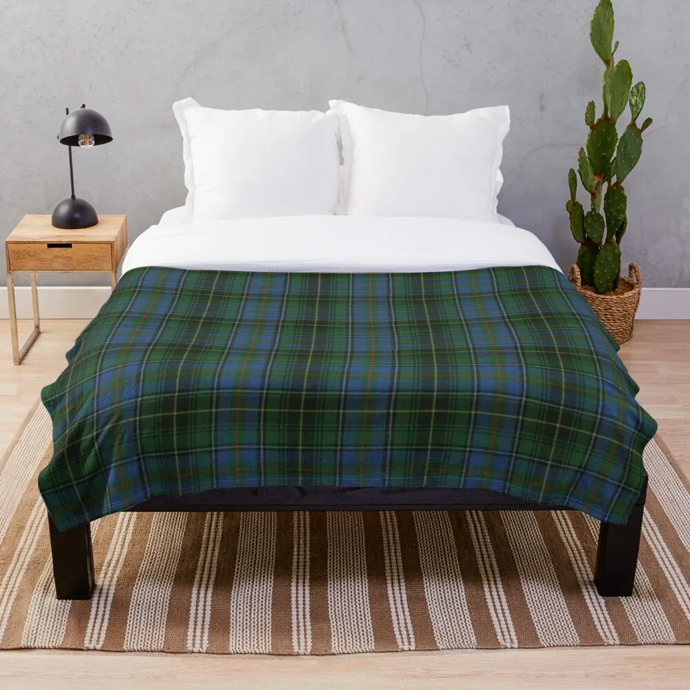 

MacInnes Hunting A Original Scottish Tartan Throw Blanket flannel Sherpa bedspread bedding sofa picnic fur soft blanket