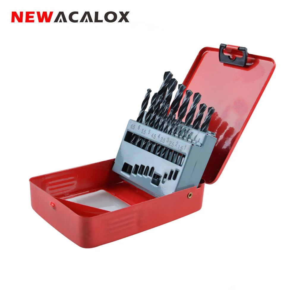 Набор быстрорежущих стальных сверл NEWACALOX с круглым хвостовиком и черным оксидом 1