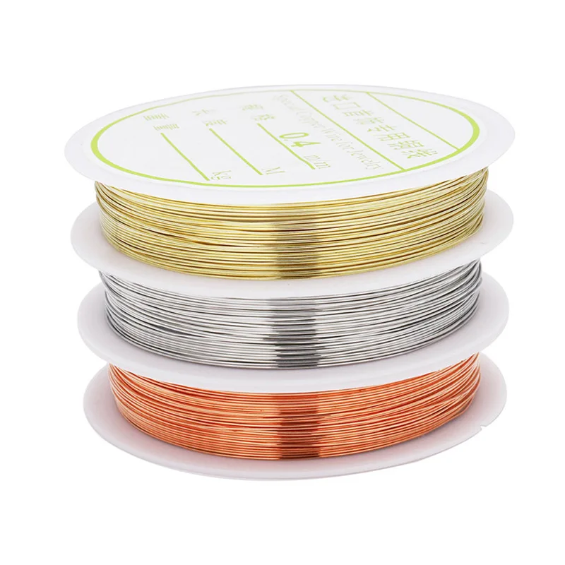 

T Non-fading Color-preserving Copper Wire DIY Accessory 0.2/1.0mm Craft Beaded Wire Bracelet Necklace Jewelry Jewelry Findings