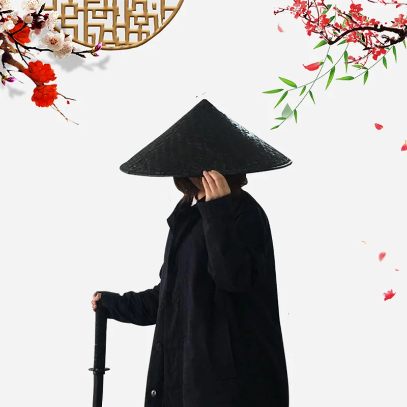 Традиционная китайская бамбуковая плетеная шляпа кунг-фу шаолин японский