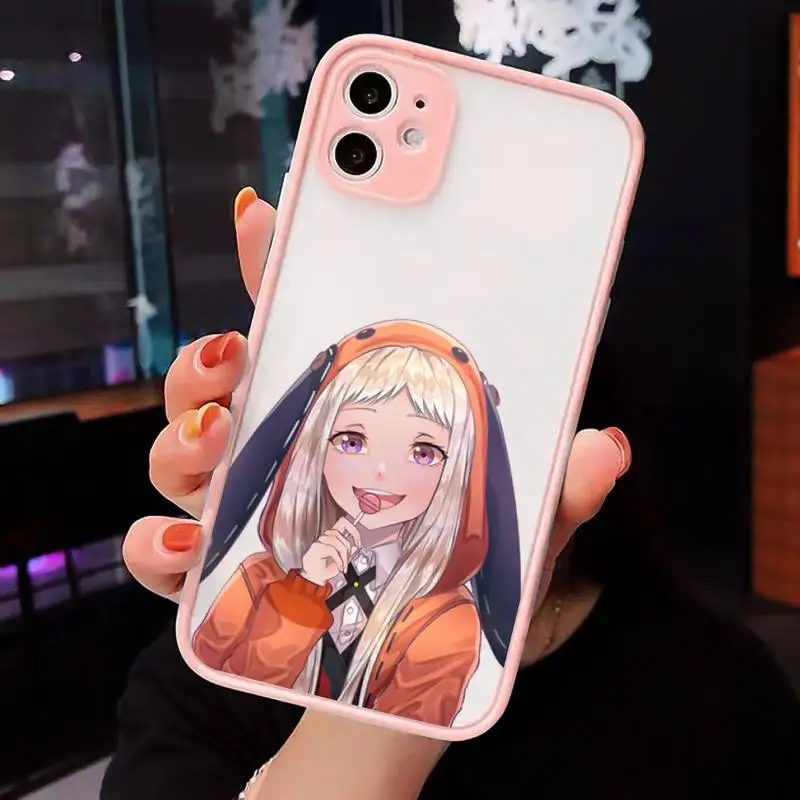 

Japanese Anime Kakegurui Jabami Yumeko Phone Cases matte transparent For iphone 7 8 11 12 plus mini x xs xr pro max cover