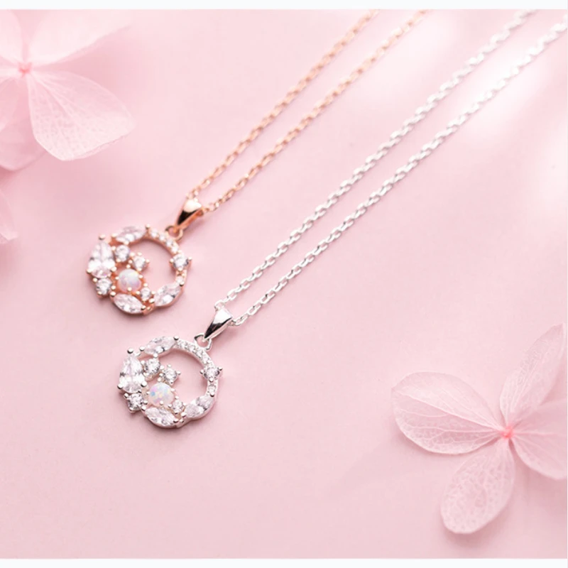 

Ожерелье женское из серебра 925 пробы, с опалом