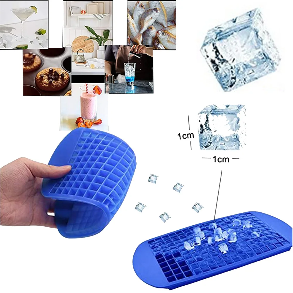 Силиконовый поднос для кубика льда с сеткой 160 мини кубики дробленного необычная
